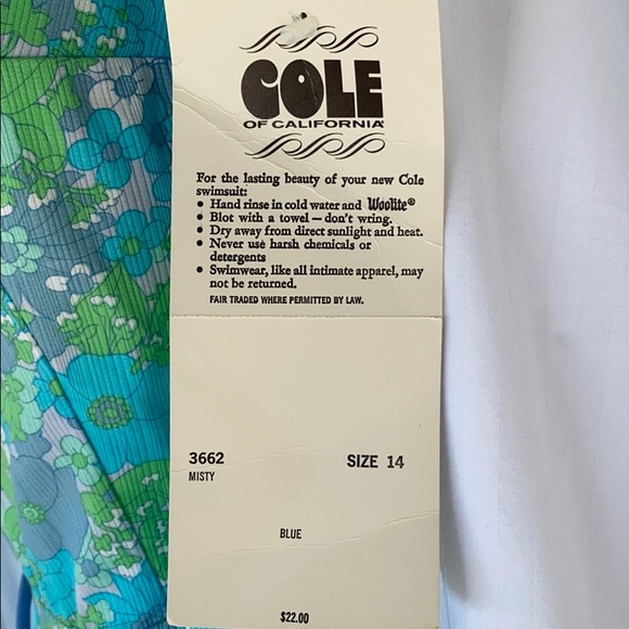 NWT 1960’s VNTG Cole of California Floral Swimsuit - Picture 10 of 13